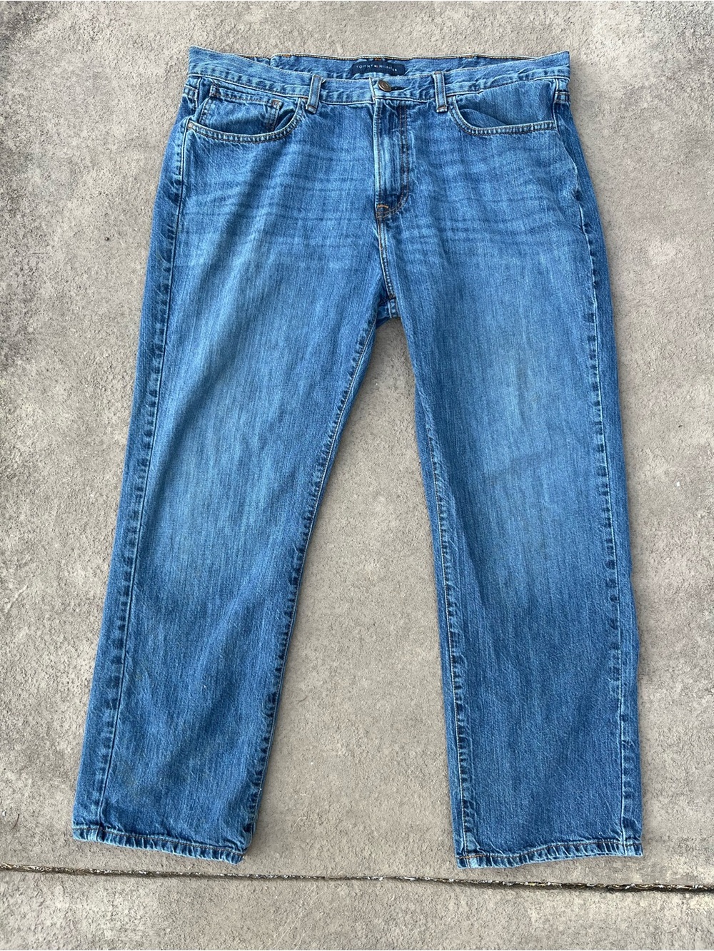 Tommy Hilfiger Men's Straight Leg Denim Jeans - Light Blue Wash